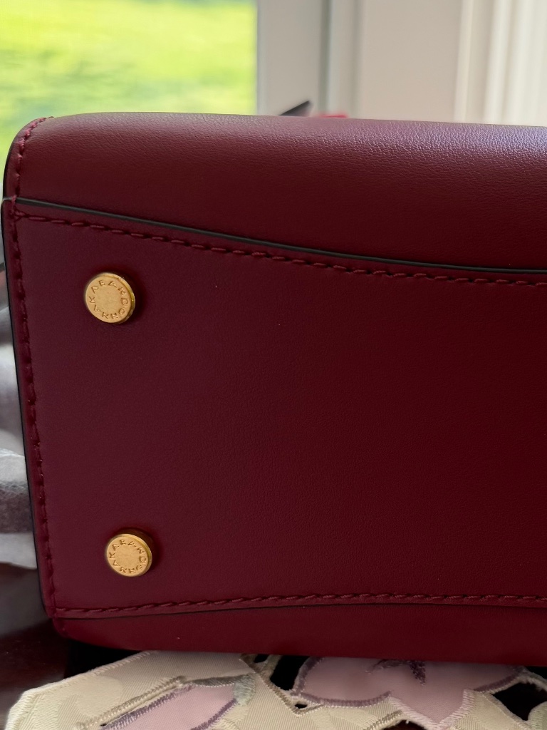 Nwt Donna Karan New York Hellett Leather Mini In Claret — image 5 of 8
